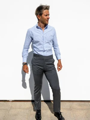 PANTALÓN VESTIR GRIS MEDIO