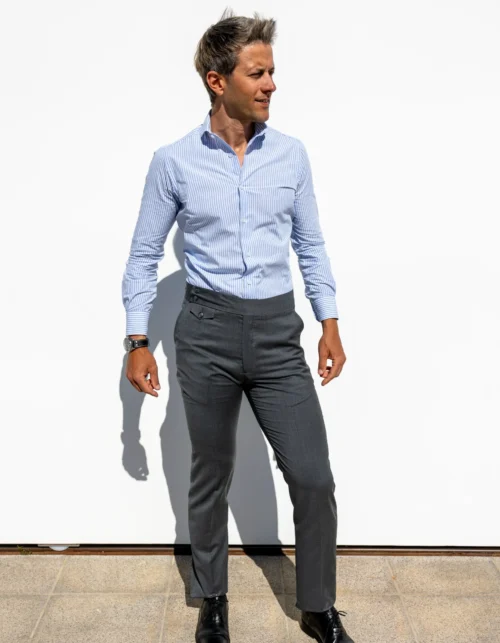 PANTALÓN VESTIR GRIS MEDIO