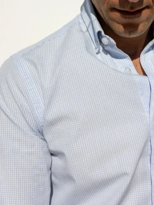 CAMISA SPORT CUADROS CELESTES