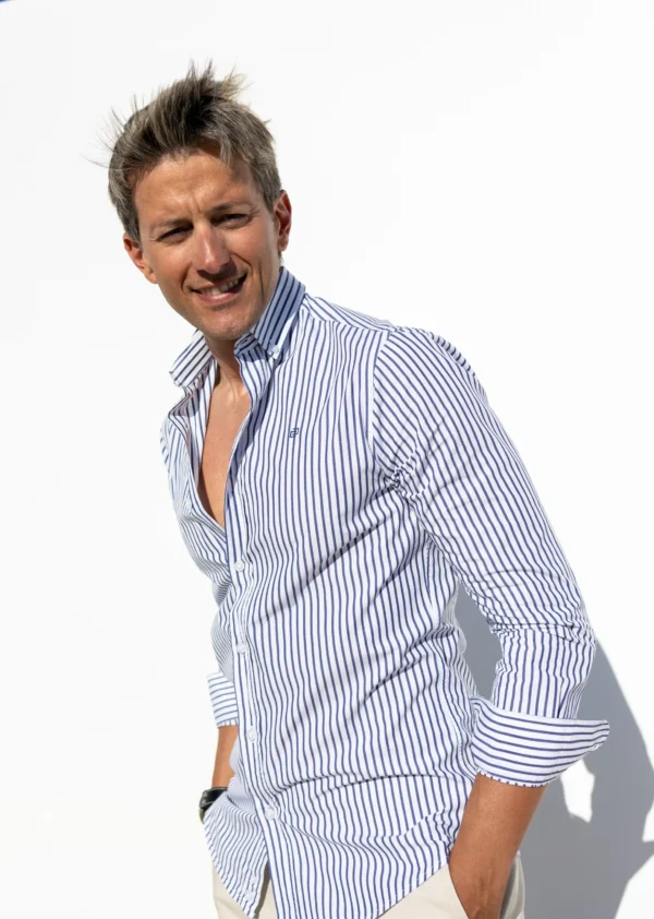 CAMISA SPORT RAYAS MARINA