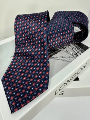 CORBATA DOTS ROJA Y AZUL