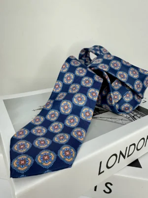 CORBATA GEOMETRICA AZUL